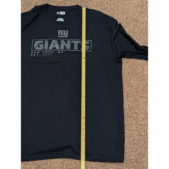 NY Giants Black Long Sleeve T-shirt Men's 2XL, NFL Team Apparel w/ Gray Logo NWT - Picture 13 of 14